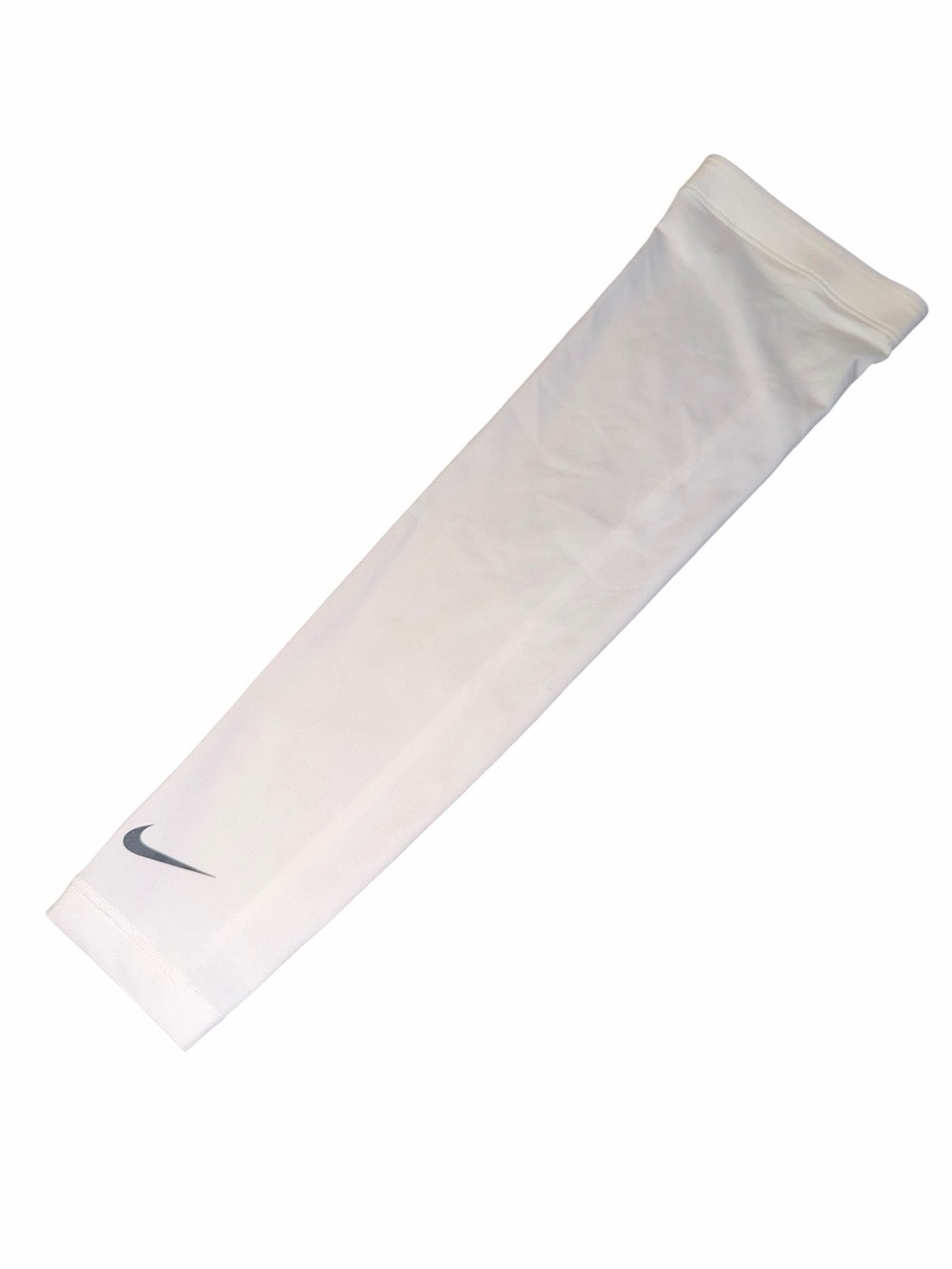 Nike Kids White Arm Sleeve with Gray Swoosh